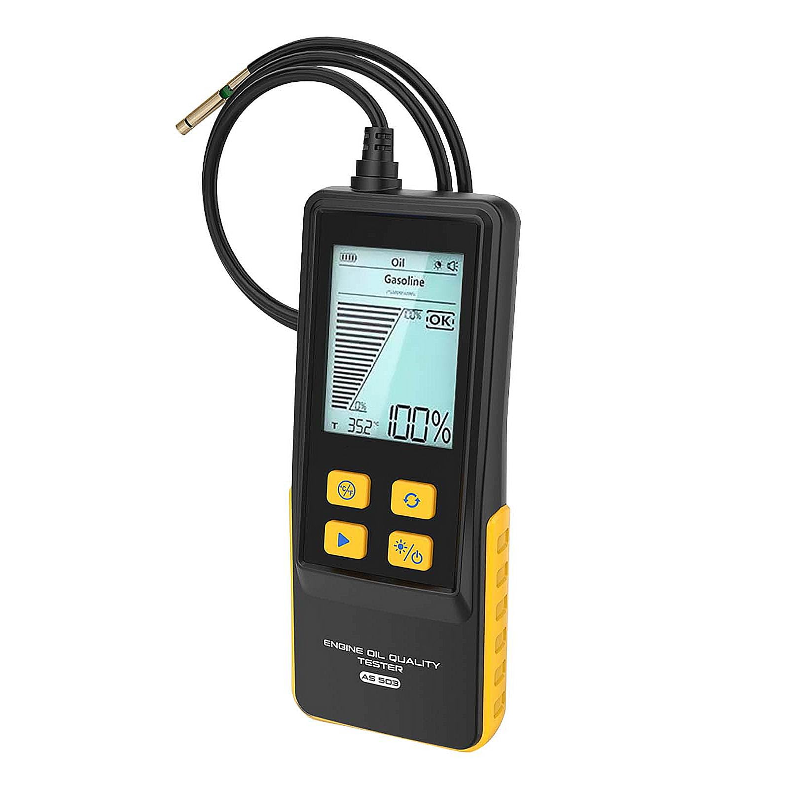 Auto Bremsflüssigkeitstester, AS503 Digitale Bremsflüssigkeit Messgerät Bremsflüssigkeitsprüfer Intelligentes Fuel Pressure Tester Messgerät mit 2.8" LCD Bildschirm und Hochpräziser Sonde von Aisny