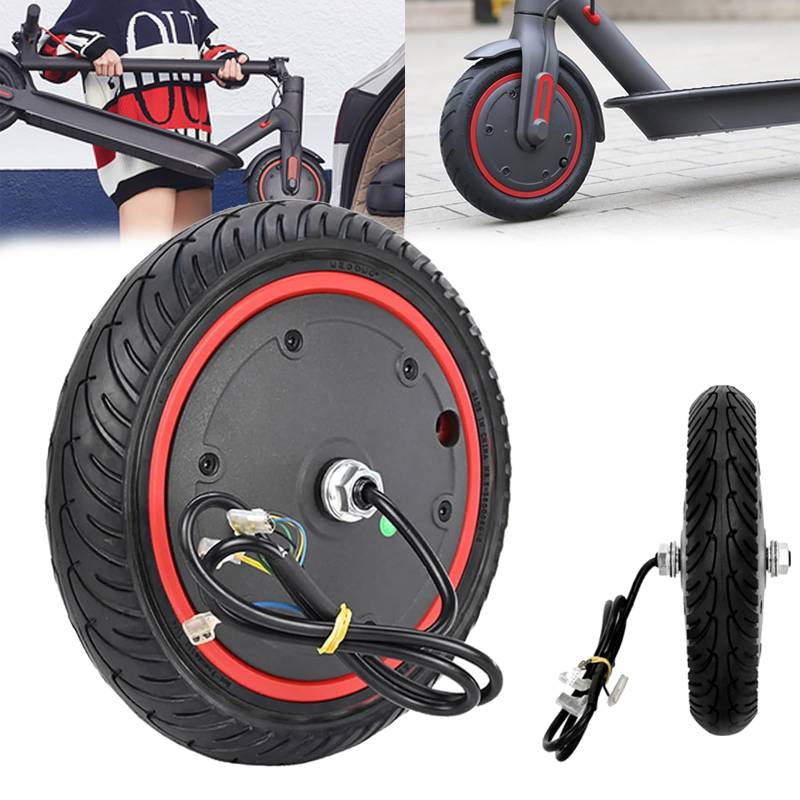 Ersatzräder Scooter Motor mit Vollgummireifen, Antriebsradmotor Passend 36V 350W Motor Motor Ersatz für Xiaomi Pro Pro2 Elektroroller Ersatz der Antriebsräder von Aisny