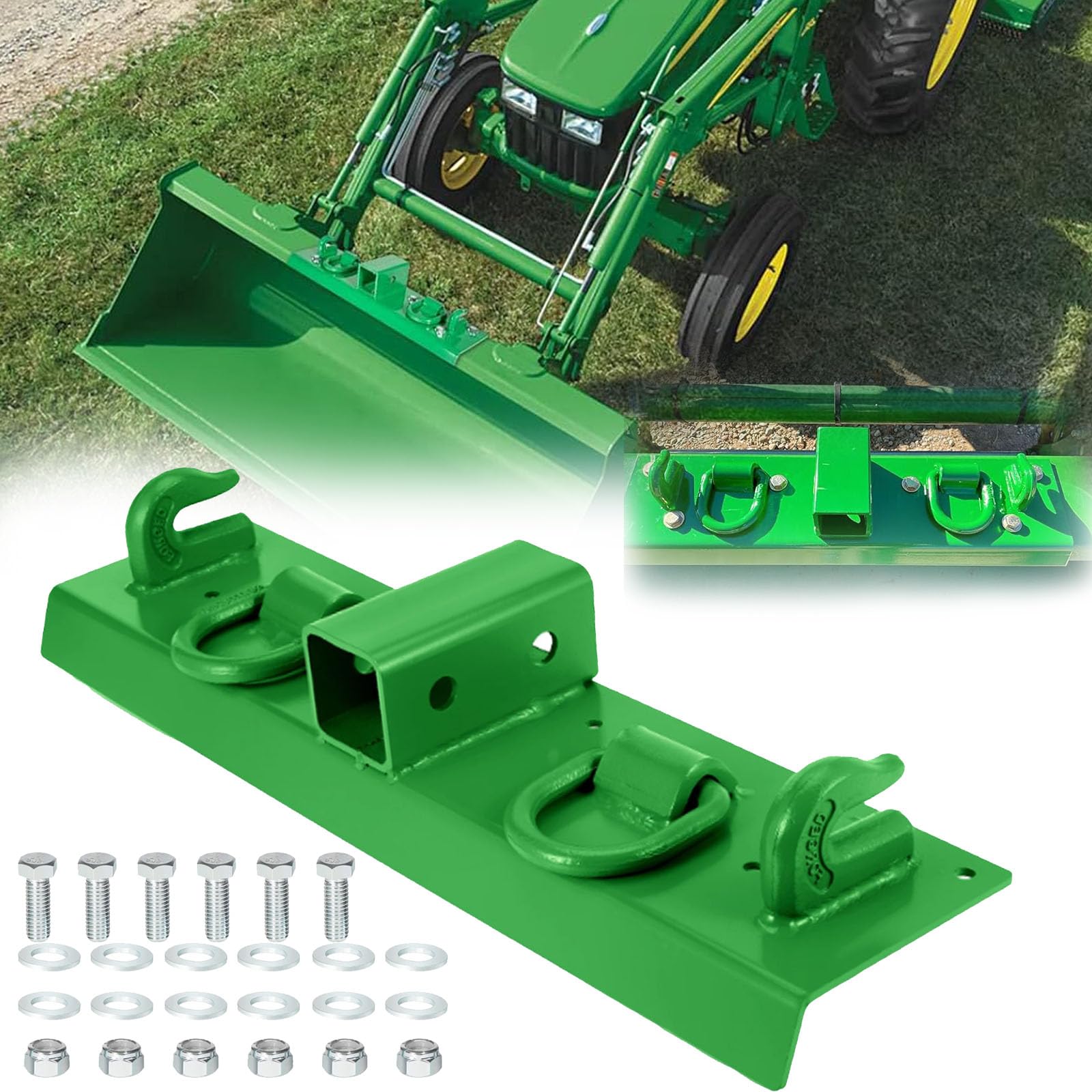 Greifhaken Traktoren, Haken Traktorschaufeln Traktorzubehör Kompatibel Mit John Deere Heavy Duty Anschraubhaken für 1025r 2320 2520 2720 2025r 2032r 2038r 3032e 4010 4100 4110 4115 (5,7" X 21,85") von Aisny