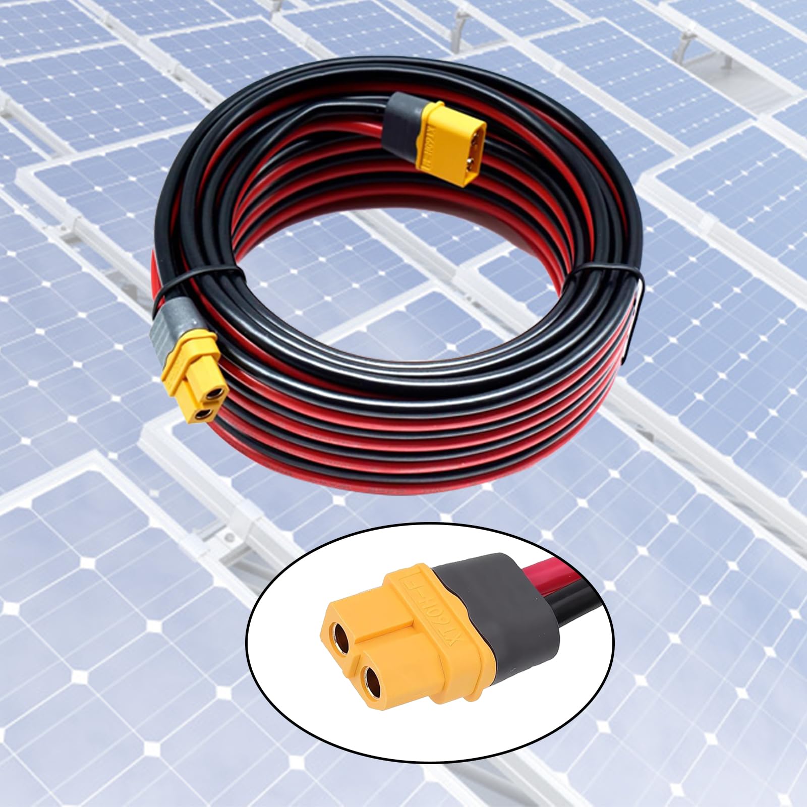 Profi-Verbindungskabel Solarmodul zu Solarladeregler Anschlusskabel, 5M 4mm² 12AWG Solar Verbindungskabel mit Stecker Solarkabel für Laderegler&Solarmodule Anschlusskabel Solarmodul zu Laderegler von Aisny