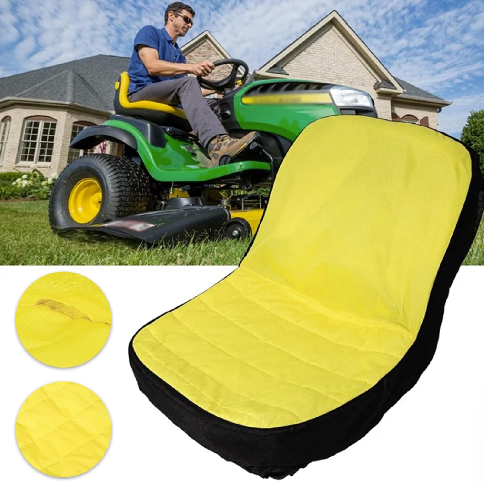 Sitzbezug für Aufsitzrasenmäher, Rasenmäher-Sitzabdeckung LP92334 Sitzbezug für John Deere Rasenmäher Traktor & Gator Wetterfeste Sitze bis 45,7cm von Aisny