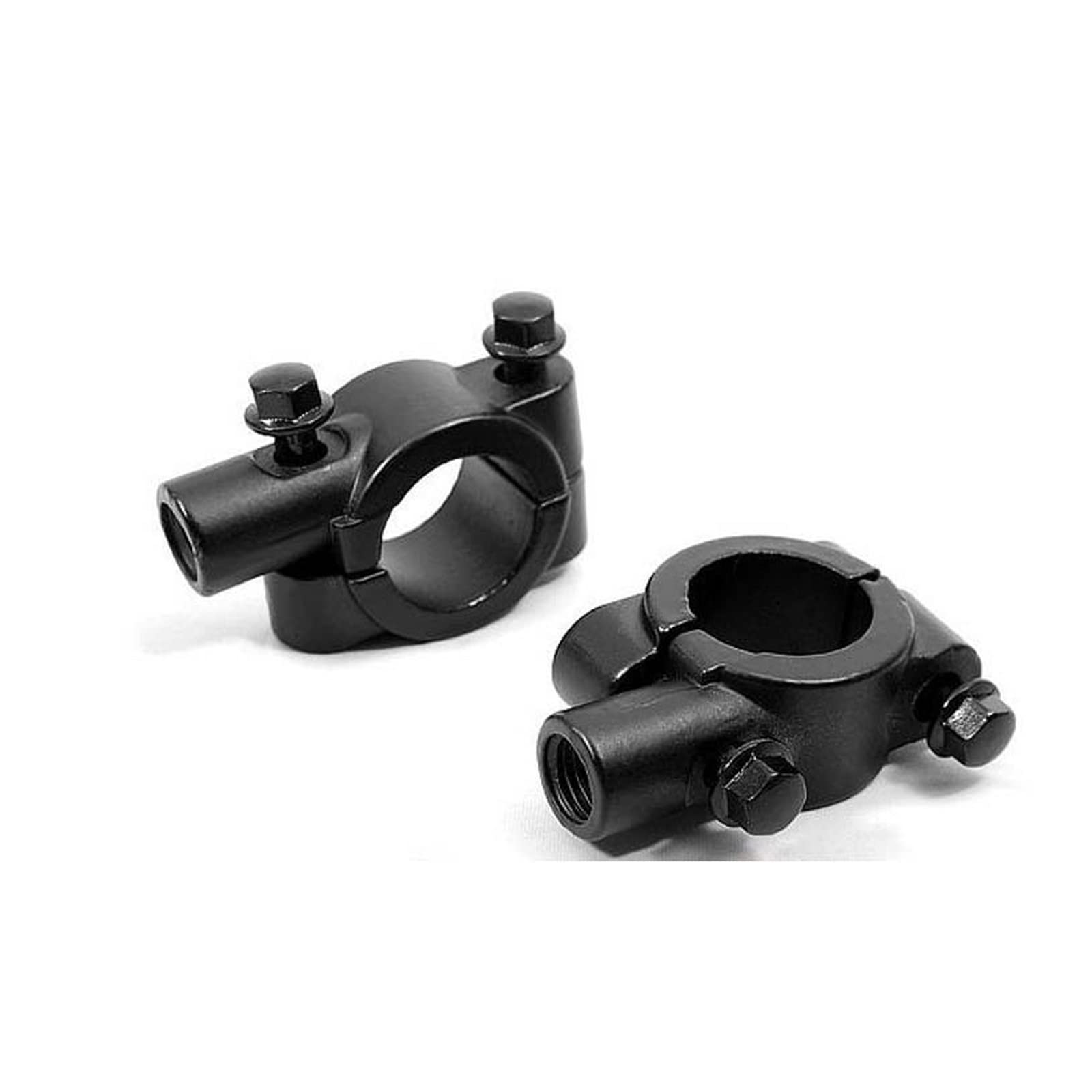 Aiuphing spiegelhalterung motorrad, 2 Stücke 10mm motorrad spiegeladapter, Aluminium motorrad lenkerhalterung für 22mm (7/8") Lenker universal, Schwarz (22mm M10 Halterung Halter) von Aiuphing