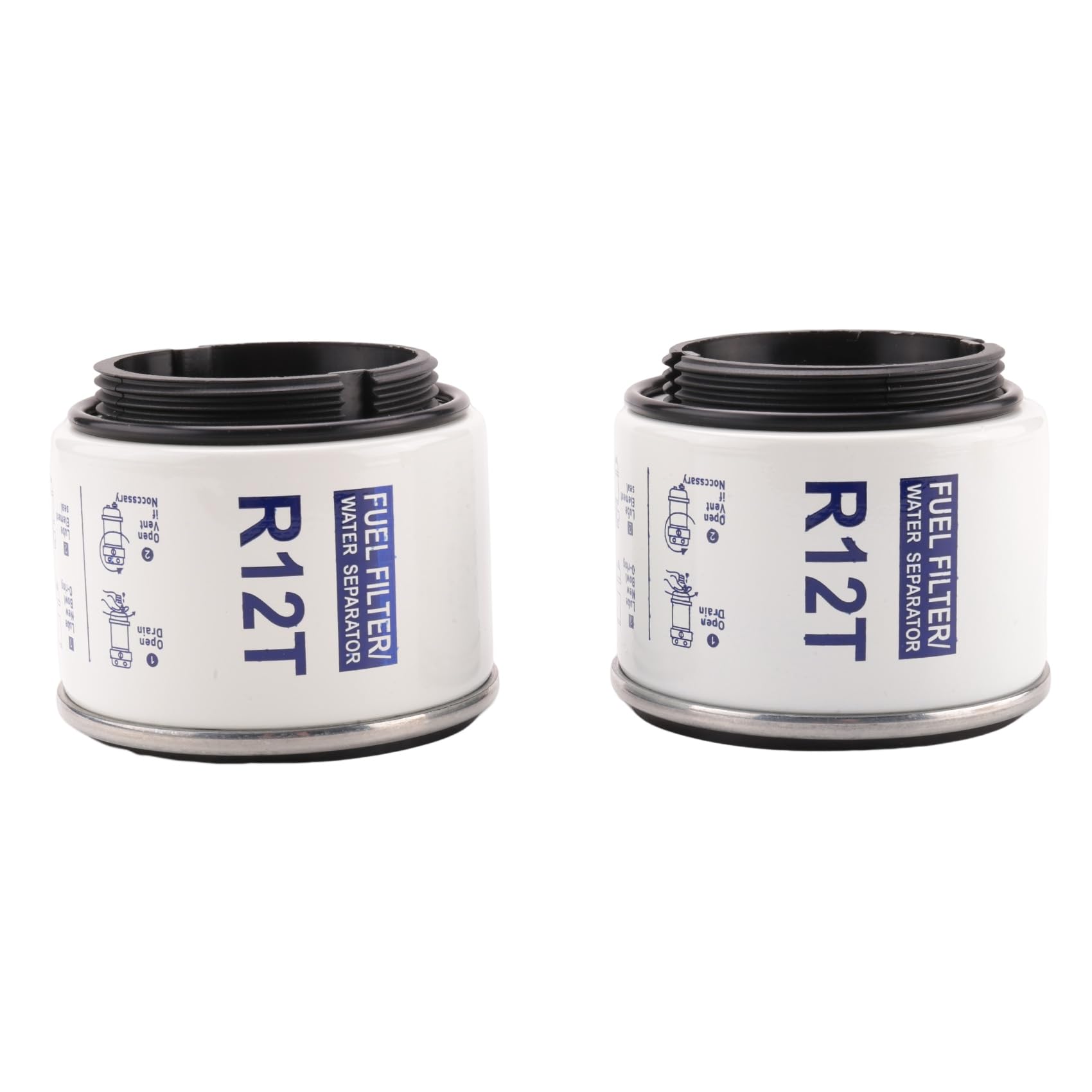 Aiwjeakh 2 StüCk für R12 R12S R12T Racor 140R 120At S3240 Npt Zg1 / 4-19 SFC-8801-10 Kraftstoff Wasser Abscheider Filter von Aiwjeakh