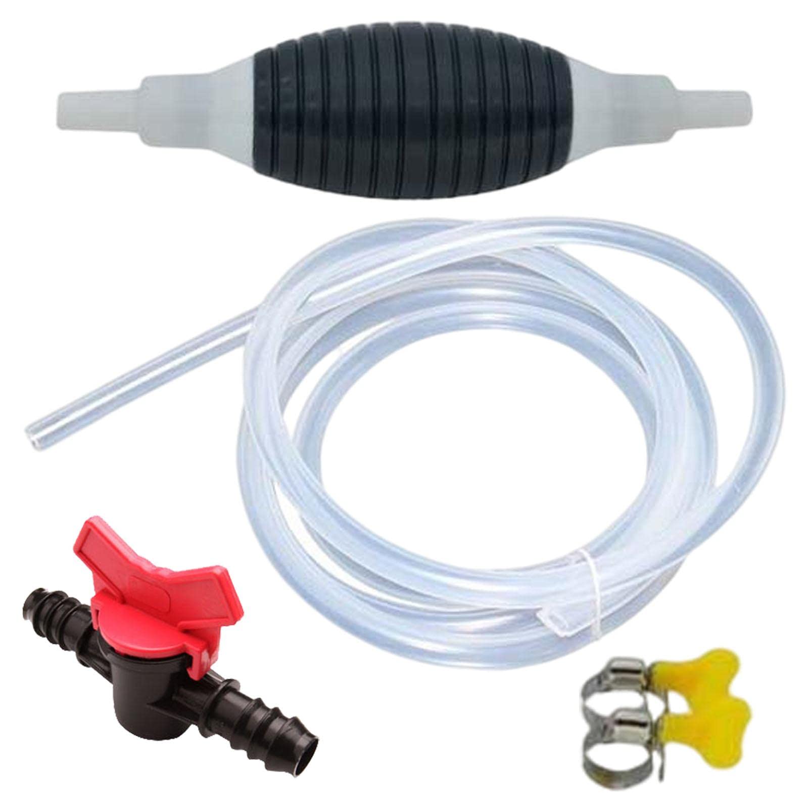 Aizuoni Benzinpumpe, Handpumpe Wasser, Handpumpe, Kraftstoffe Handpumpen Für Gase - Kraftstoff-Förderpumpe Mit Strapazierfähigem PVC-Schlauch, Edelstahlschellen, Öl-Wasser-Kraftstoff-Förderpumpe von Aizuoni