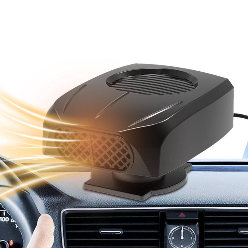 Aizuoni Tragbare Heizung fürs Auto, 12-Volt-Heizung fürs Auto | Schnell erhitzende, tragbare Autoheizung und Entfroster, um 360 Grad drehbar,12V Auto-Camping-Heizung Defogger für von Aizuoni