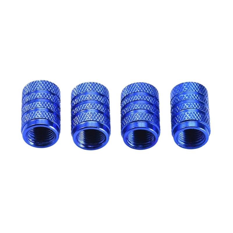 4 Stücke Auto Rad Reifen Ventil Stem Caps Staub Abdeckungen Aluminium Reifen Rad Stem Luft Ventil Kappe Auto Zubehör(Blue) von Ajhui