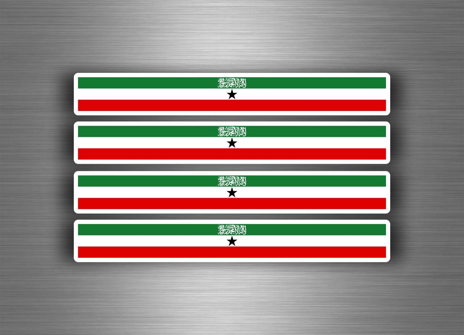 Akachafactory 4 x selbstklebend Sticker Auto Moto Stripes Flagge Tuning Somaliland von Akachafactory