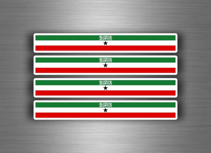 Akachafactory 4 x selbstklebend Sticker Auto Moto Stripes Flagge Tuning Somaliland von Akachafactory