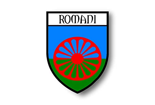 Akachafactory Aufkleber Sticker autoaufkleber Wappen Schild Flagge flaggen Fahne Roma Romani von Akachafactory