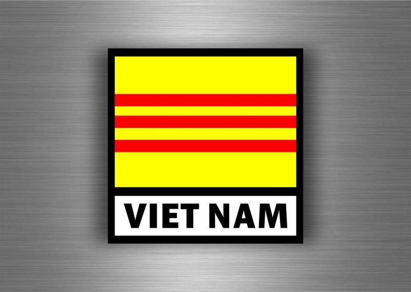 Akachafactory Aufkleber für Auto, Motorrad, Flagge Südvietnam, Flag South Vietnam von Akachafactory