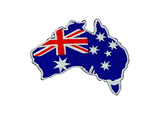 Akachafactory Gesticktes-Aufnäher Patch Backpack australien-Flagge Australiens zum Aufbügeln von Akachafactory