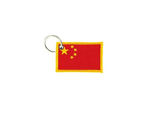 Akachafactory Schlüsselanhänger Fahne Flagge flaggen Bestickt anhänger schlüssel China von Akachafactory