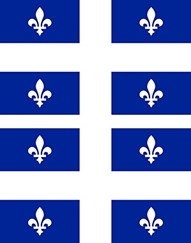 Akachafactory Set 2 x selbstklebend Sticker Auto Flag Flagge Quebec Vinyl Quebecois von Akachafactory