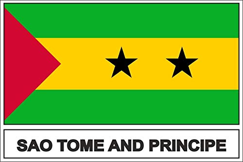 Akachafactory Sticker Aufkleber Flaggen Flagge Fahne STP sao Tome Principe von Akachafactory