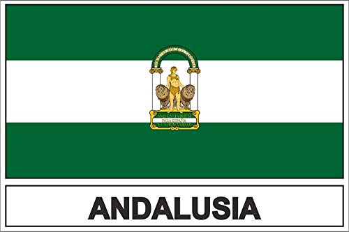 Akachafactory Sticker Aufkleber Flaggen Flagge Fahne andalusien von Akachafactory