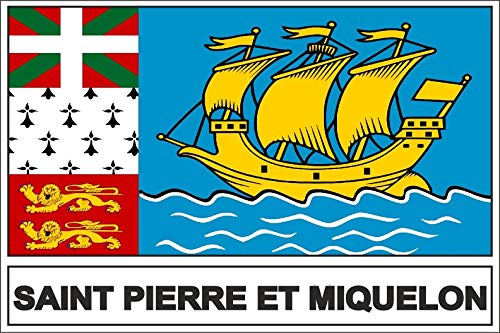 Akachafactory Sticker Aufkleber Flaggen Flagge PM Saint Pierre Miquelon von Akachafactory