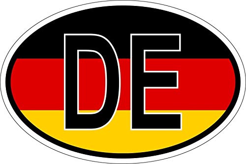 Akachafactory Sticker Aufkleber Nationalitätenkennzeichen Flagge Fahne D Deutschland von Akachafactory