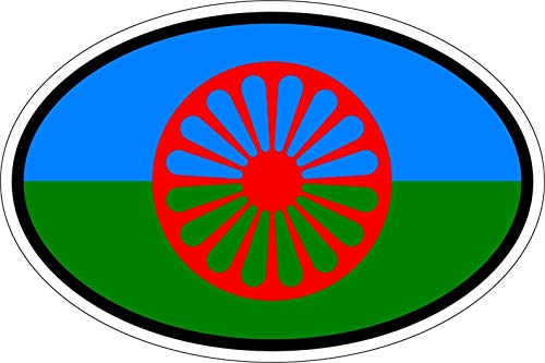 Akachafactory Sticker Aufkleber Nationalitätenkennzeichen Flagge Fahne Roma rom sinthi von Akachafactory