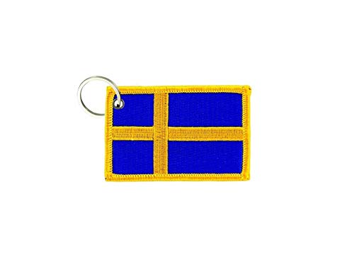 akachafactory Schlüsselanhänger Fahne Flagge flaggen Bestickt anhänger schlüssel Schweden von Akachafactory