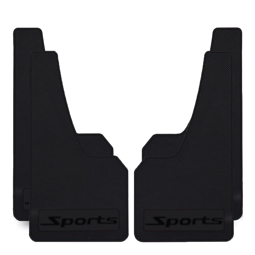 Universal-Auto-Schmutzfänger, Gummi-Spritzschutz, Gummi-Schutzblech für Universal-Sport-Schmutzfänger, Spritzschutz vorne oder hinten, Schwarz, 4 Stück Universal-Auto-Schmutzfänger, Gummi-Spritzschutz, Gummi-Schutzblech für Universal-Sport-Schmutzfänger, Spritzschutz vorne oder hinten, Schwarz, 4 Stück von Akexermu