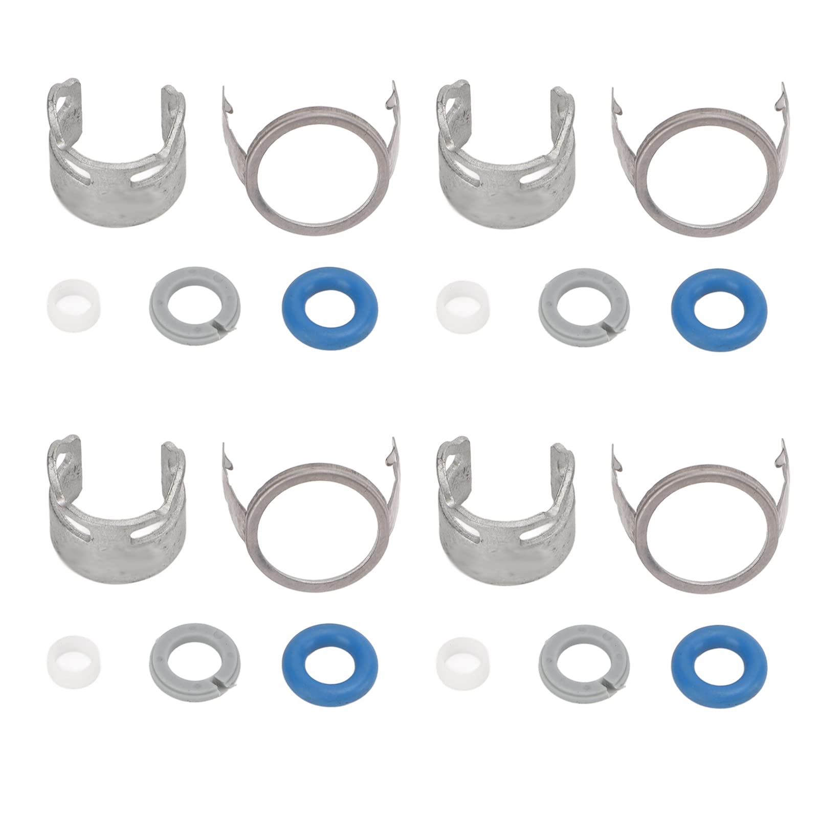 06D998907, Akozon Einspritzdüsen-Dichtungssatz Kraftstoffeinspritzung O-Ring Kraftstoffeinspritzdüsen-Reparatursatz Kraftstoffeinspritzdüsen-Haltebügel für A3 Fließheck A4 Limousine A6 Avant TT Roadst von Akozon