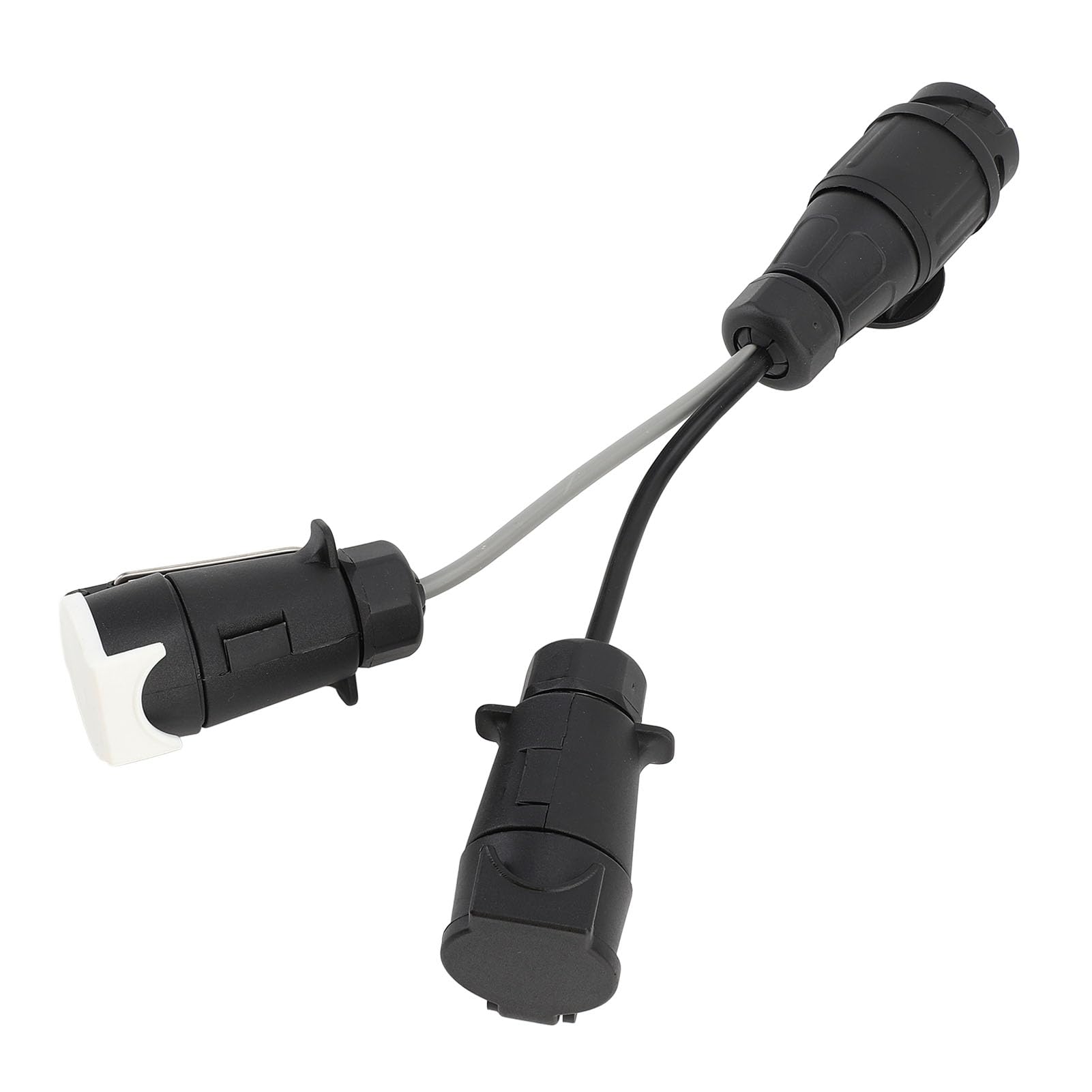 13-poliger Doppelstecker mit 7-poligem Stecker, Anhängerkupplung, 12 V, EU-Stil, Anhängeradapter von Akozon