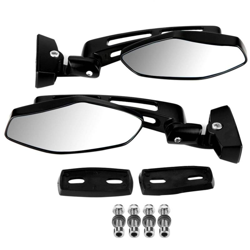 2 Stück Motorrad Rückspiegel Racing Rückspiegel Motorrad Spiegel mit Bruchsicherem Gehärtetem Glas für CBR 600 F3 F4i 900 929 954 1000 RR von Akozon