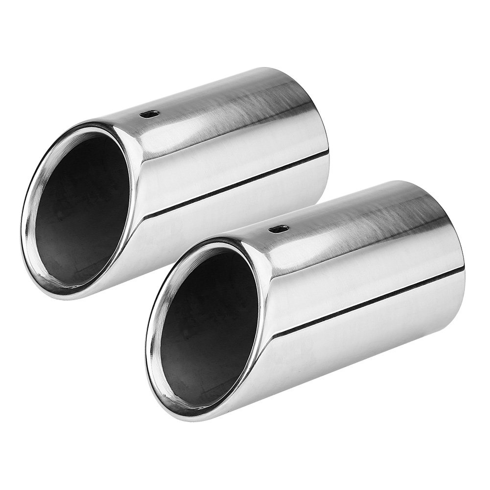 2.75 muffler tips + 1 Paar Edelstahl Auspuff Endrohr Endrohr für A4 B8 2007-2014 von Akozon