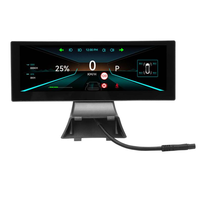 8-Zoll-Voll-LCD-Bildschirm Power Speed ​​Display, Heads-Up-Display Reifendruck Kilometerstand Ersatz für 3 Y von Akozon