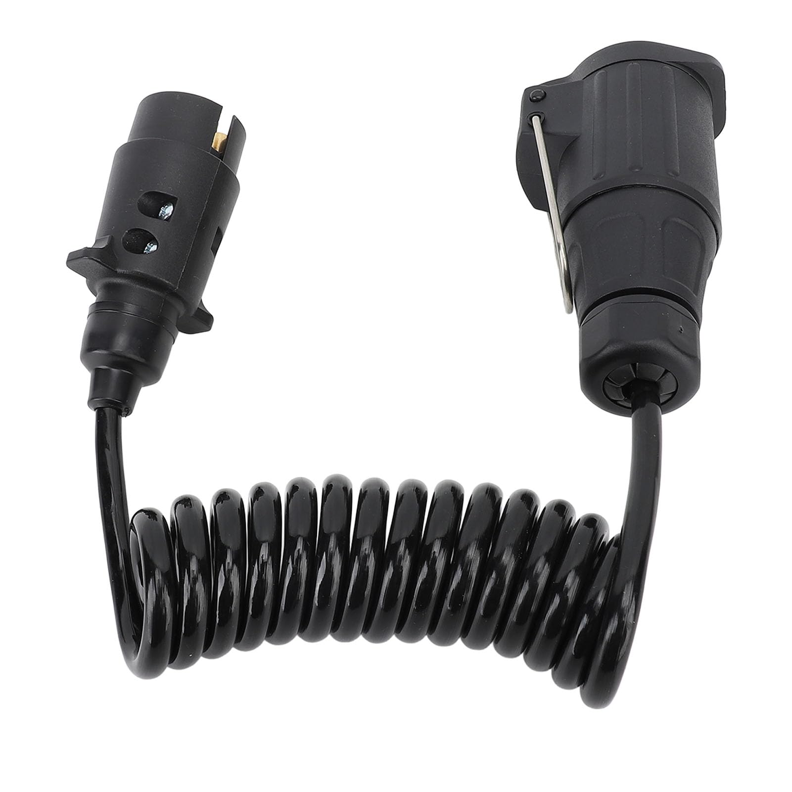 Akozon 12 V 7-poliger auf 13-poliger Anhänger-Adapter – 2 M Spiralsteckverbinder für Wohnmobile, Wohnmobile und Boote – Einfache Plug-and-Play-Installation von Akozon