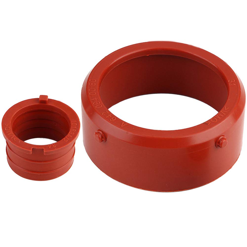 Akozon 2-teiliges Rotes Turbo-Ansaugdichtungs-Motorentlüftungsdichtungsset für OM642-Motoren A6420940080 von Akozon