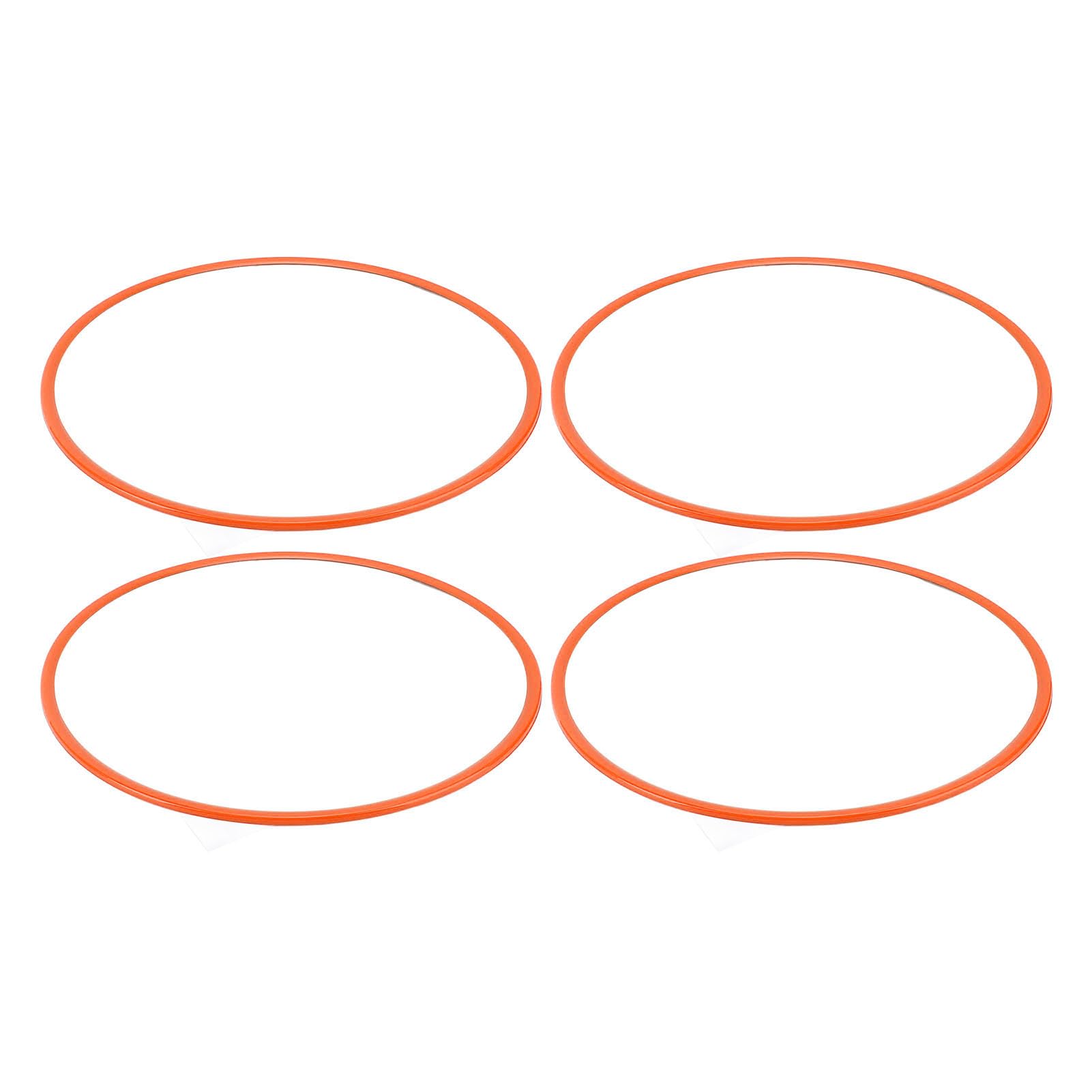 Akozon 4pcs 16 Zoll Rad Rand Beschützer Ring Anti -Scratch -Selbstkleber Randschutz -Trimmring für Flache Randkantenauto (ORANGE) von Akozon