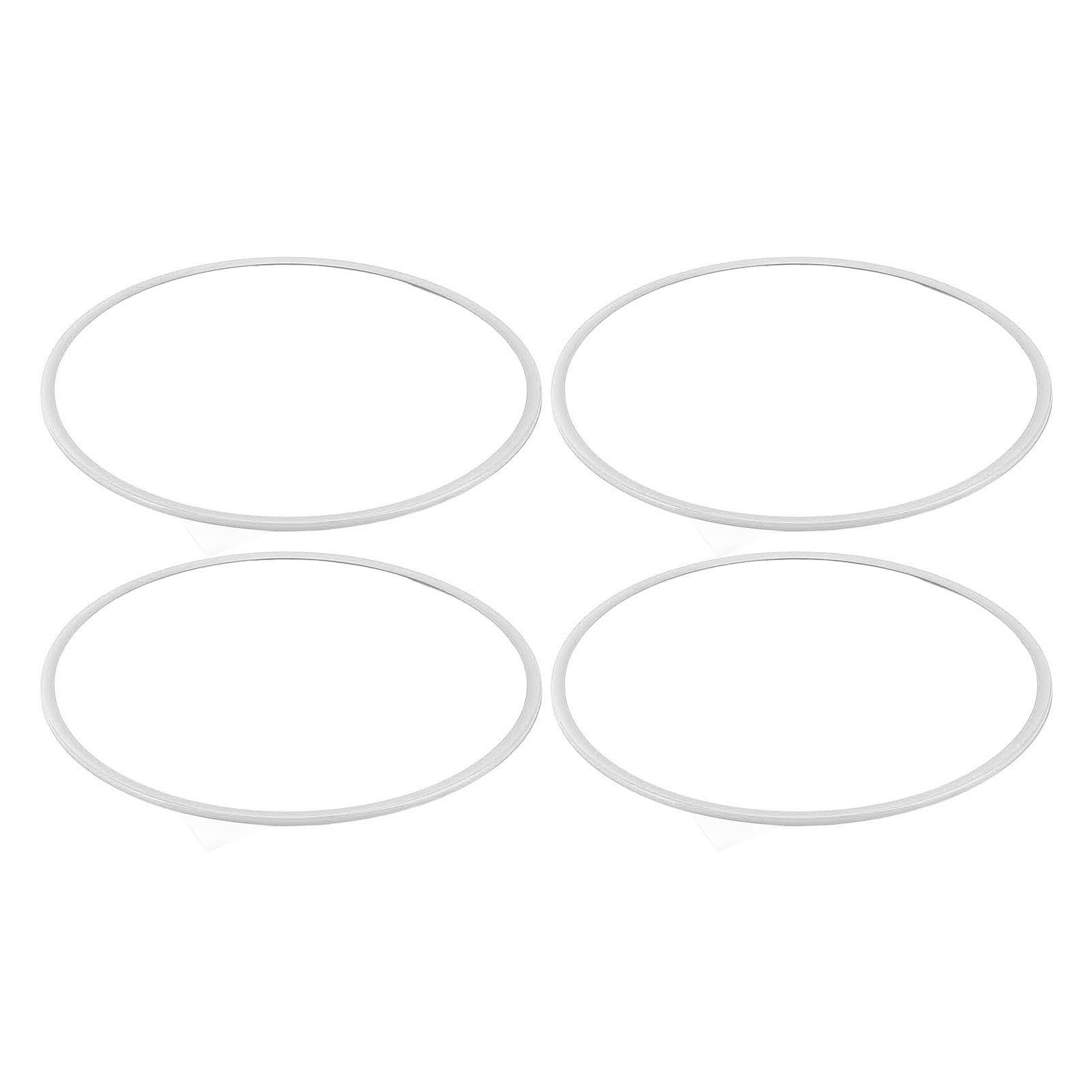 Akozon 4pcs 16 Zoll Rad Rand Beschützer Ring Anti -Scratch -Selbstkleber Randschutz -Trimmring für Flache Randkantenauto (White) von Akozon