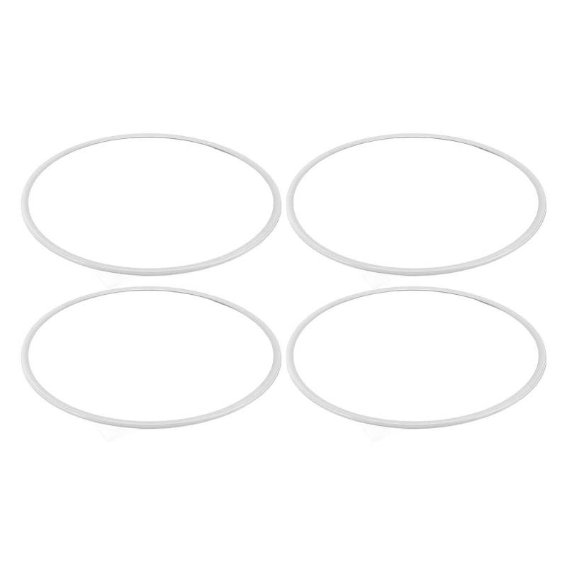 Akozon 4pcs 16 Zoll Rad Rand Beschützer Ring Anti -Scratch -Selbstkleber Randschutz -Trimmring für Flache Randkantenauto (White) von Akozon