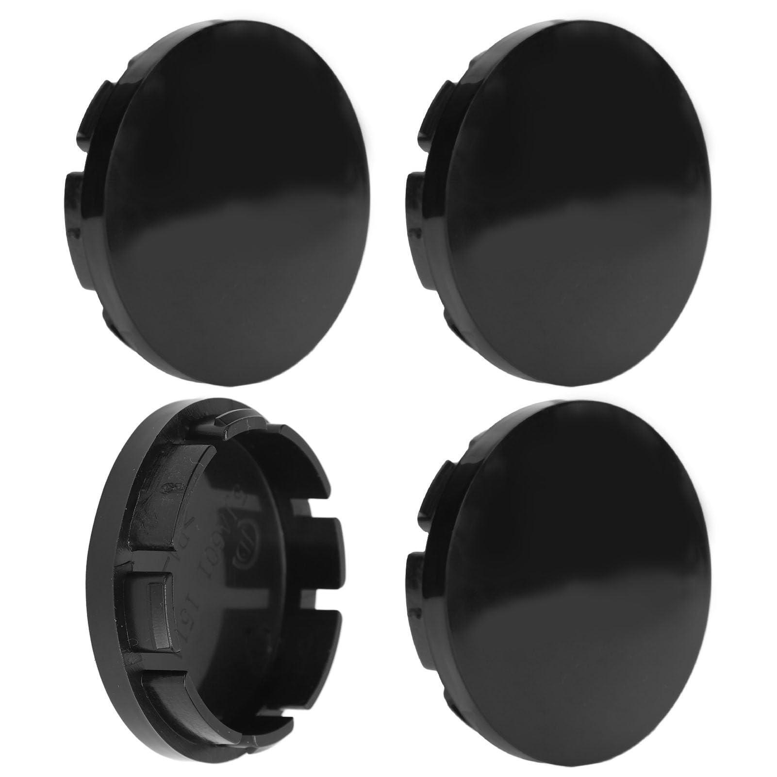 Akozon 56mm 4PCS Auto Radmitte Nabenkappen Schwarz Kompakte Reifenfelge Nabenkappenabdeckung Universal Fahrzeug von Akozon