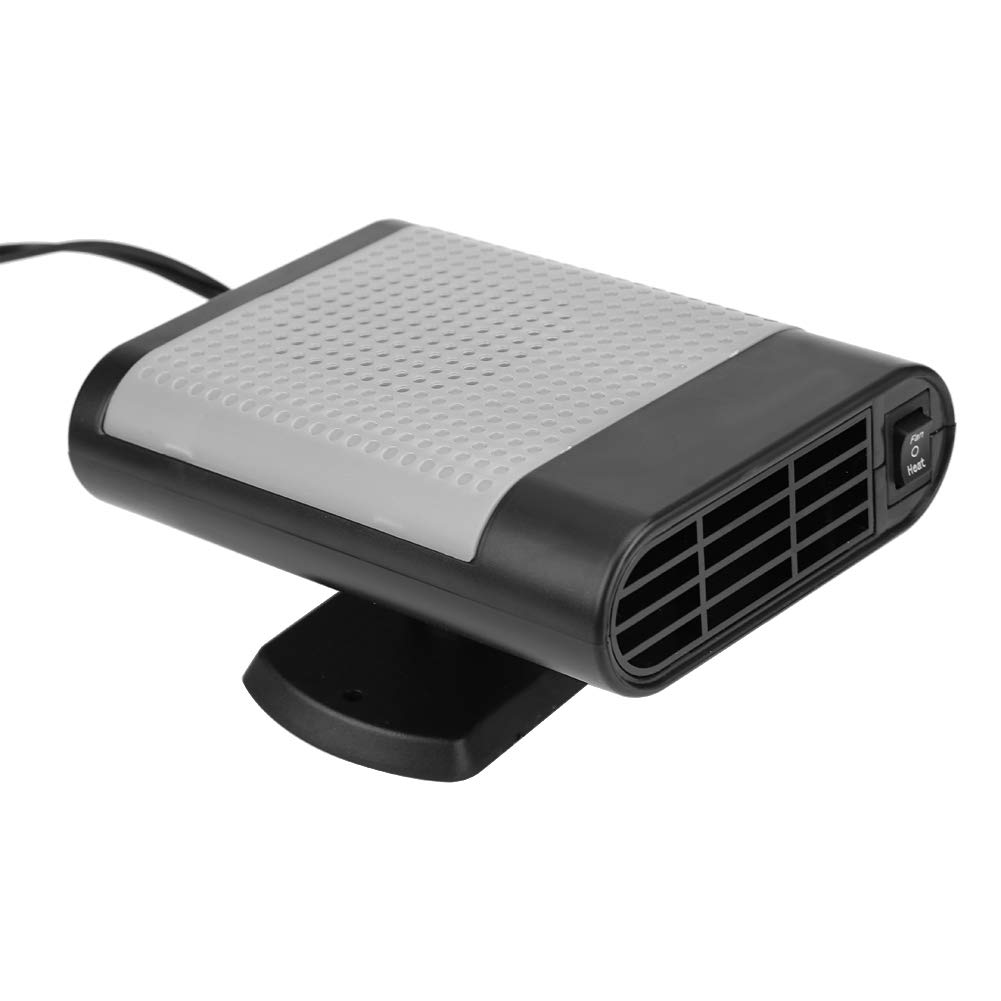 Akozon Auto Heizung und Defroster Tragbare 12 V 150 Watt Elektrische Fenster Demister Heizung Trockner Fan Defroster 360 Grad(Schwarzgrau) von Akozon