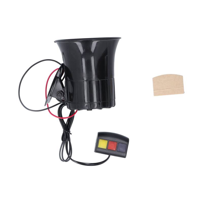 Akozon Auto Sirene Horn, 3 Töne 105db Laute Autosirene Fahrzeughorn 12V 30W Alarmanlage Signalhorn Auto Horn Sirene Lautsprecher Polizei Sirene Fahrzeug Lautsprecher für Auto Motorrad Mopeds von Akozon