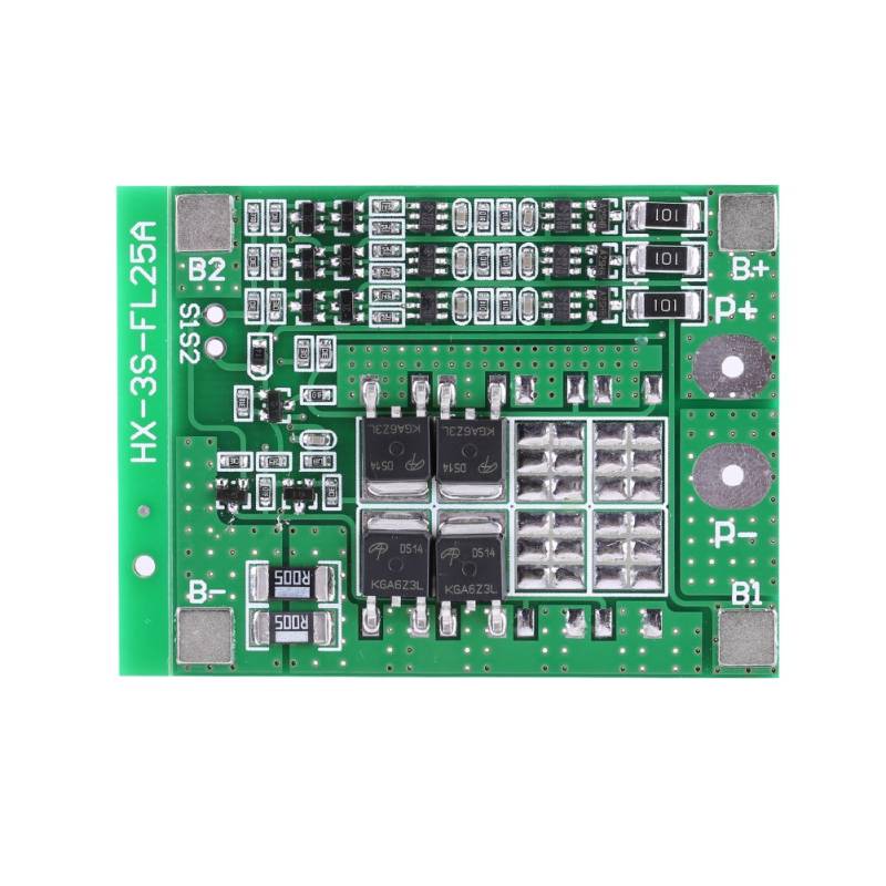 Akozon BMS Batterie Schutzbrett 3Series 12V 15A Lithium-Ionen-Lithium-Batterie Ladegerät PCB BMS Protection Board mit Ausgleichfunktion (mit Ausgleichfunktion) von Akozon