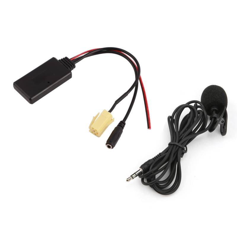 Akozon Bluetooth AUX Kabel, Bluetooth 5.0 Auto AUX Kabel Adapter mit Mikrofon Freisprech Bluetooth AUX Adapter für Fiat 500/Grande Punto von Akozon