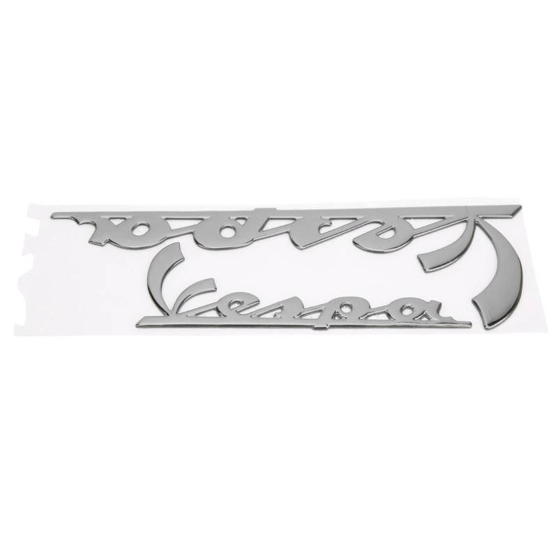 Akozon Emblem Aufkleber, 3-dimensionales Motorrad Emblem Aufkleber für Vespa GTS300 LX125 LX150 IE Sprint Primavera 300 LX LXV(Silber) von Akozon