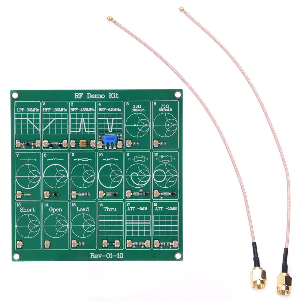 Akozon Frequenz Test Board, Filterdämpfer RF Demo Kit NanoVNA RF Test Modul Vector Network Analyzer Board Filter Dämpfungs Modul von Akozon