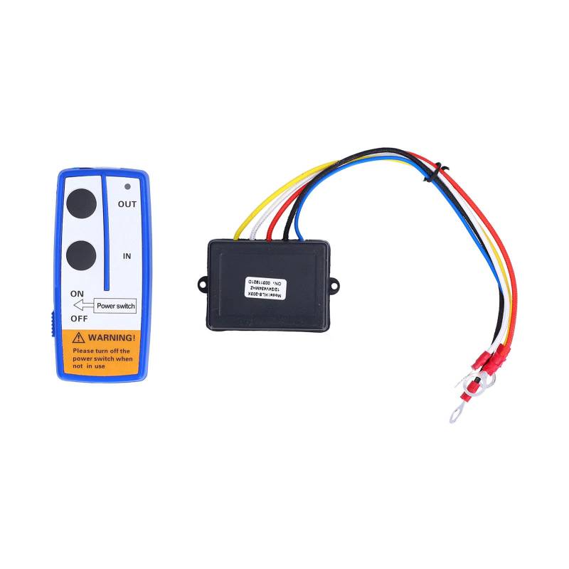 Akozon Kabellose Winde Fernbedienung Kit, 12V Elektrische Winde Kabelloses Fernbedienungssystem Sender Empfänger Kit für LKW ATV SUV von Akozon