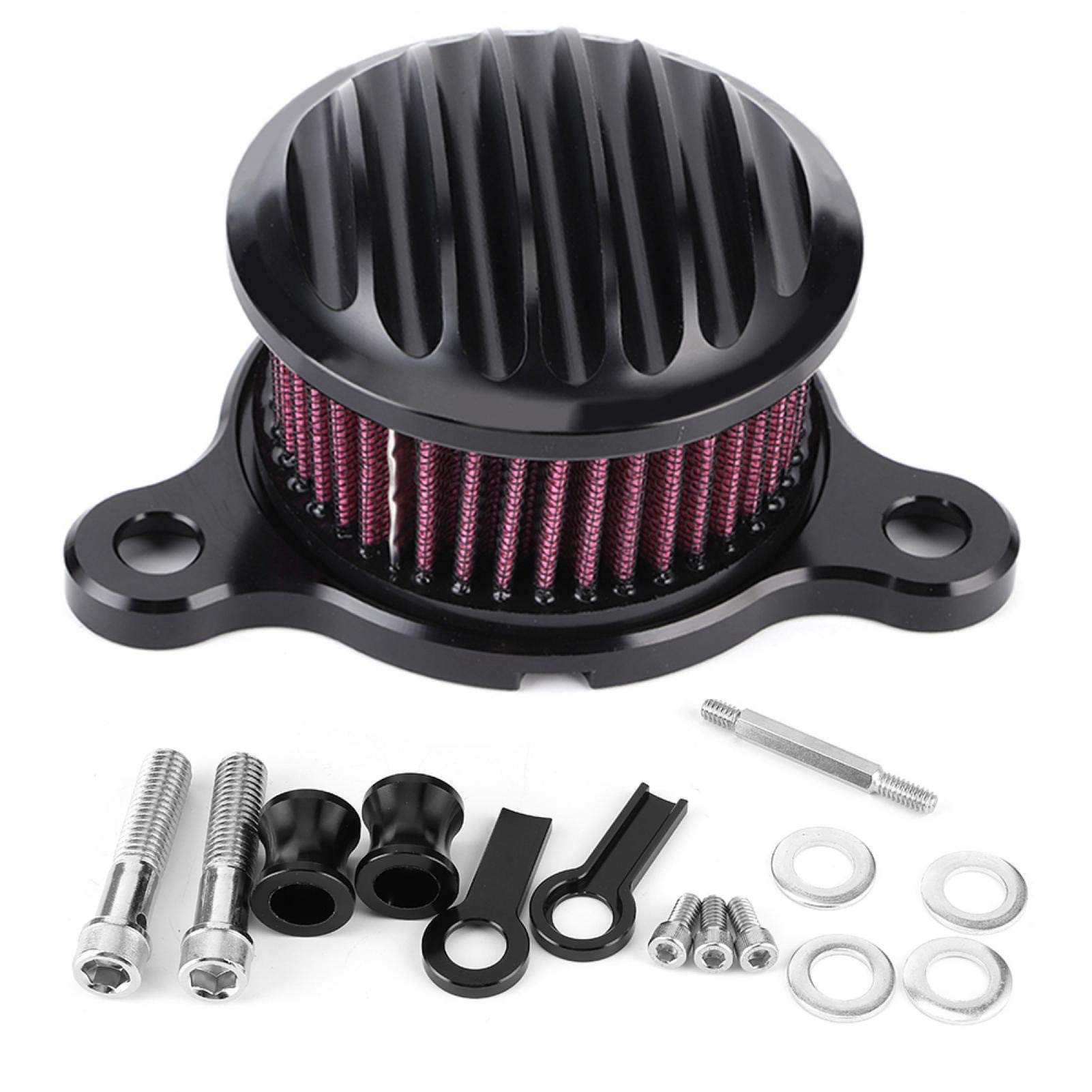 Akozon Lufteinlassreiniger, Luftfiltersatz Luftfilter-Einlassfiltersystem-Kit Motorradteile Ersatz für XL883 1200 XL1200C XL1200XS von Akozon