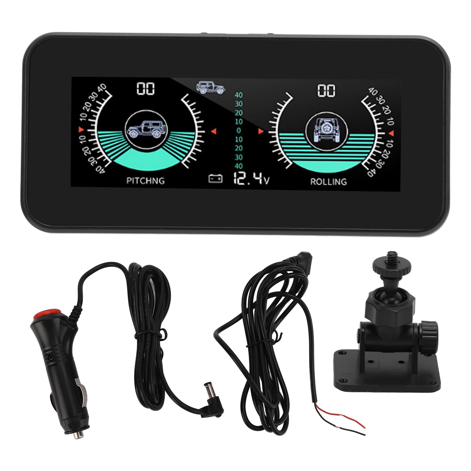 Akozon Neigungsmesser Digital Auto Neigungsmesser Offroad Lutningsmätare Bil Inclinometer Digital Tilt Gauge Universal Auflösung HUD Digital Angle Slope Meter für Automobile von Akozon