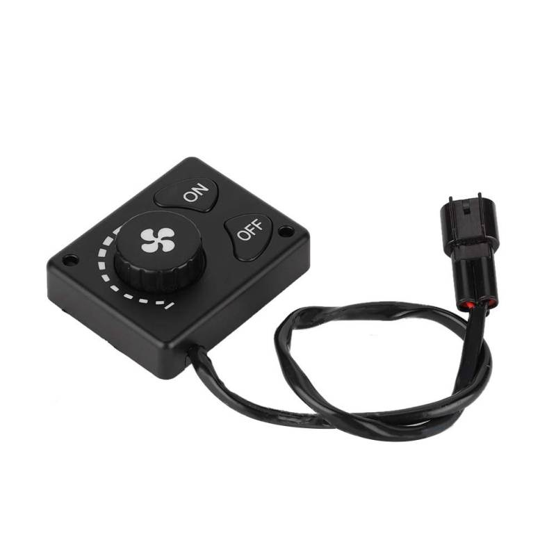 Akozon Parkheizungsregler + Controller, DC 12 V/24 V Rotary Knaufschalter für Auto, LKW, Luftdieselheizung, Webasto, Schwarz, Mechanischer Drehknopf, Manueller Betrieb von Akozon