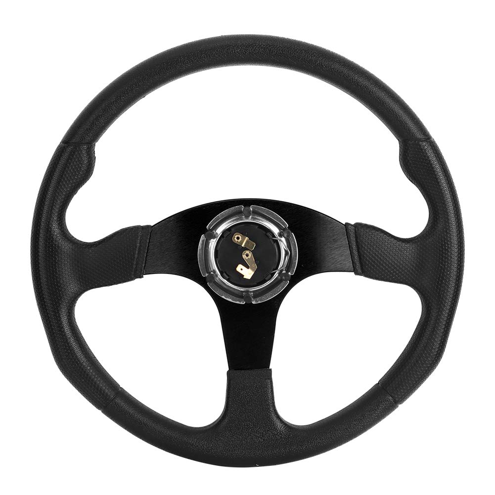 Akozon Rennlenkrad, Universal Sportlenkrad 350 mm/14 Zoll Drifting Lenkrad Auto Lenkrad Steering Wheel Deep Dish 6 Bolzen Modified Accessory (Schwarz) von Akozon