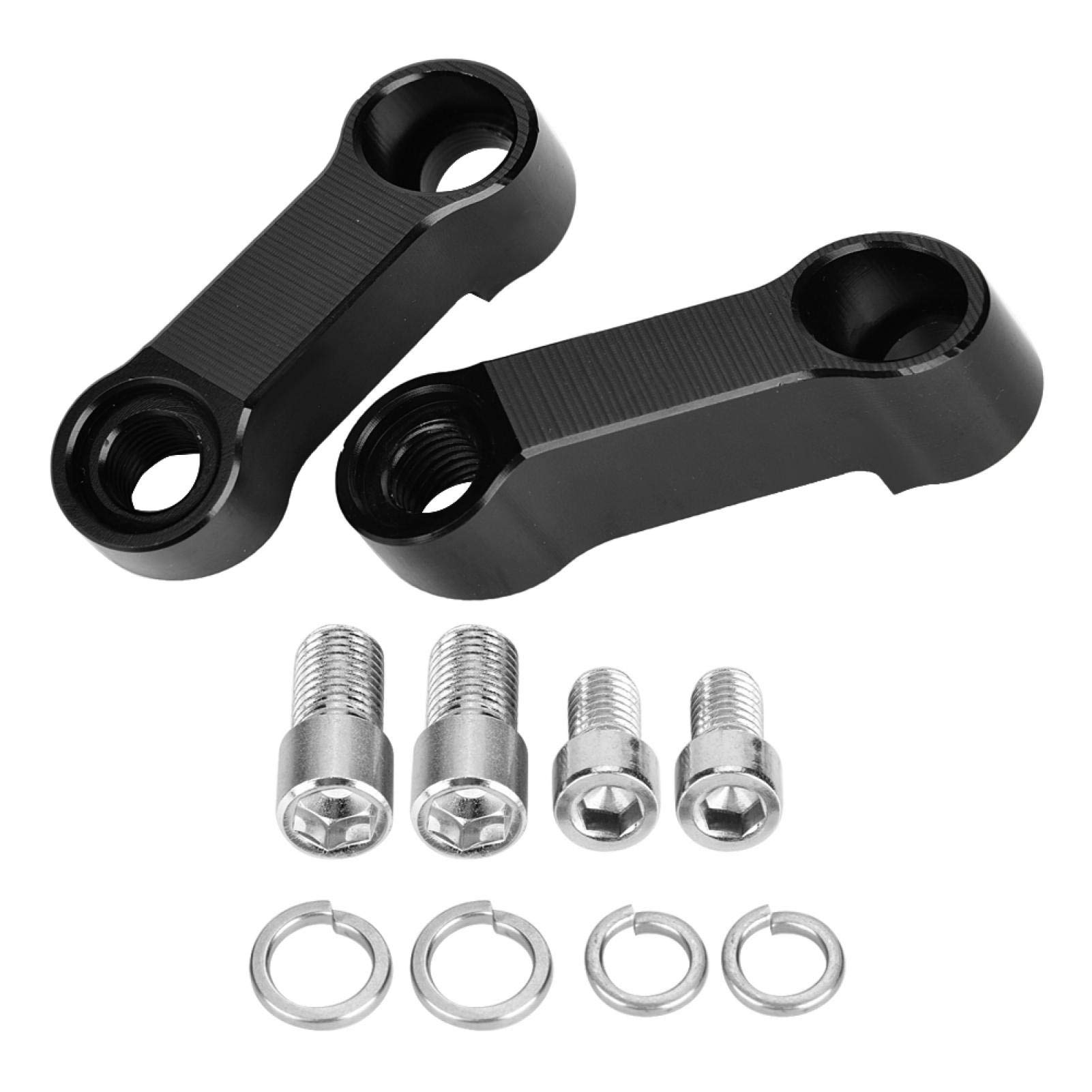 Akozon Spiegel Adapter, M10/M8 Riser Mount Extender 1Set Motorrad Rückspiegel Adapter Kit Motorradzubehör Schwarz von Akozon