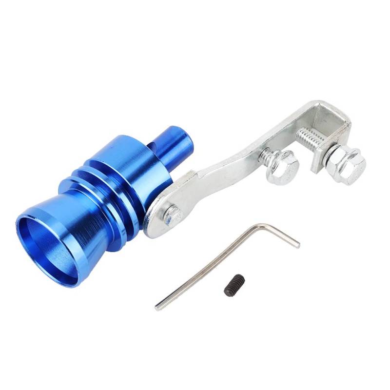 Akozon Turbo Sound Whistle, Aluminiumlegierung Auto Turbine Whistle Auspuffrohr Lautsprecher für Auto Turbo Whistle Auspuff Ersatz(Blau) von Akozon