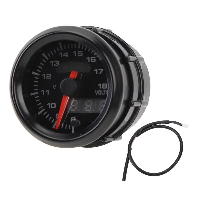 Auto-Digital-Voltmeter, LED-Spannungsanzeige, 8–18 V, Messgerät für Alle DC12V-Autos von Akozon