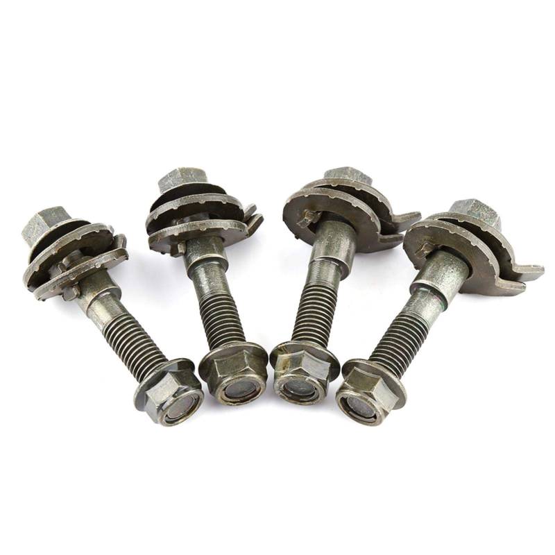 Auto Exzentrische Schraube, 4 Stk. 14mm Auto Vierrad Ausrichtungsschraube Einstellbarer Reifen Camer Bolt Auto Low Profile Modifikation Nockenschraube Passend für Auto von Akozon